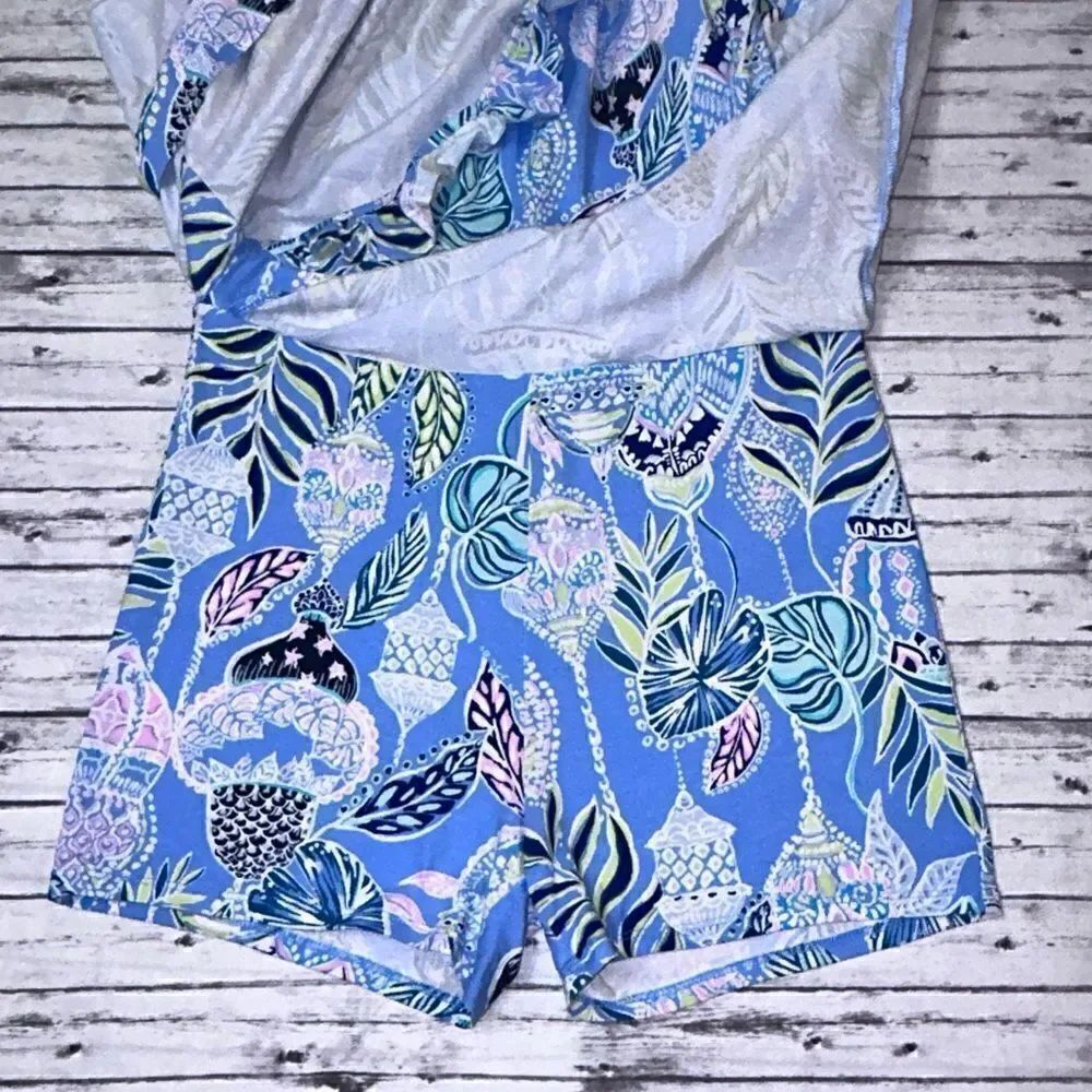 Lilly Pulitzer Jessalynne Romper Lapis Lantern - Picture 8 of 10